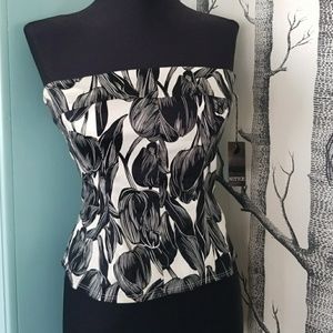 White House Black Market Bustier Top VLV size 4